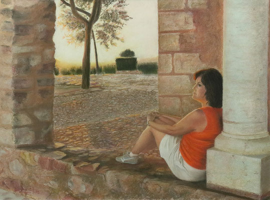 GRACI EN ALARCOS - Pastel sobre papel Canson (53 x 39) - 2012