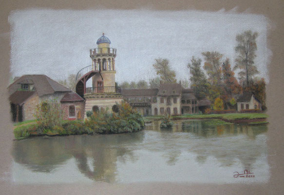 ALDEA DE MARIA ANTONIETA (VERSALLES) - Pastel sobre papel Canson - 2010