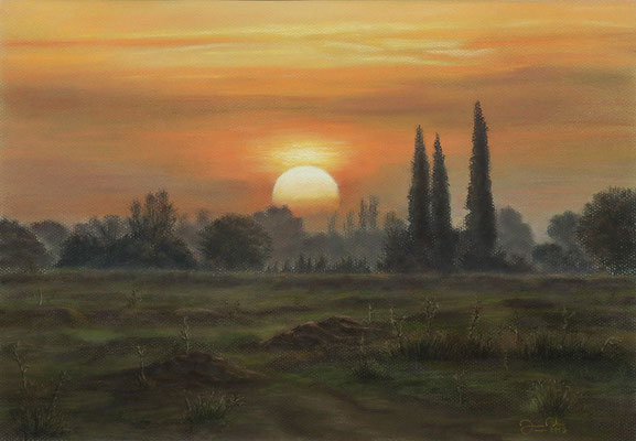 AMANECER - Pastel sobre papel Canson (47 x 33) - 2013