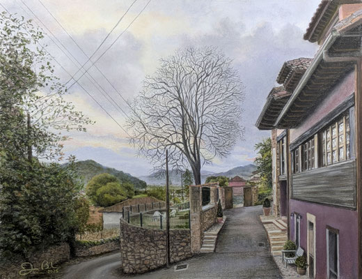 ANTRIALGO (Asturias) - Pastel sobre papel Canson (54 x 41) -22/11/2025