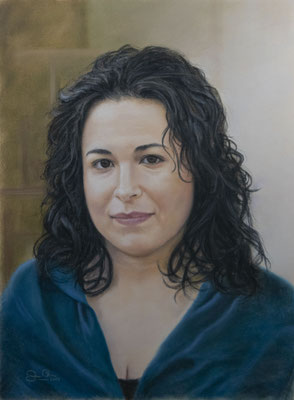 RETRATO DE RAQUEL - Pastel sobre papel Canson (40 x 58) - 2019