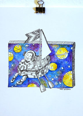 Illustration / Titel: Spaceship / Jutta Kohlbeck