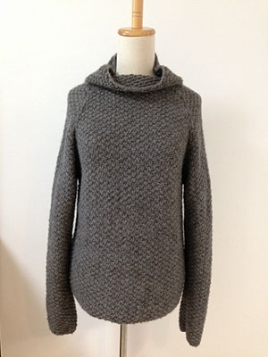 Ｙ・Ｍ様　ラグラン袖のかのこ編みセーター。シックでお洒落な作品が完成しました。