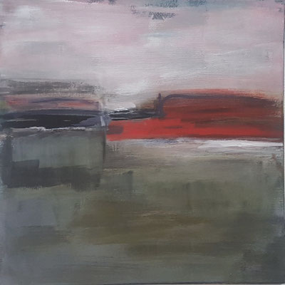 Landschaft    Eitempera auf Leinwand   40 x 40 cm