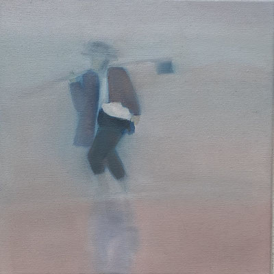 Im Reisfeld 1   Öl auf Leinwand   30 x 30 cm
