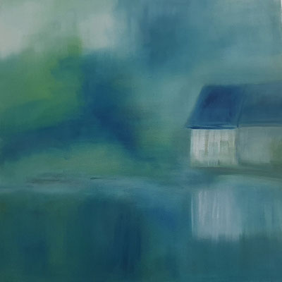 Speigelungen 3  Öl auf Leinwand   70 x 70 cm