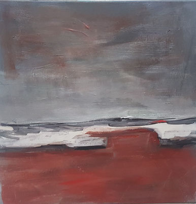 Landschaft   Eitempera auf Leinwand   40 x 40 cm