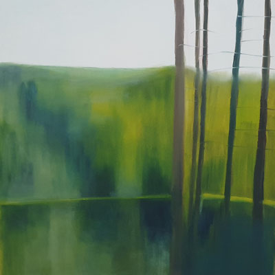 Spiegelungen 2  Öl auf Leinwand  70 x 70 cm