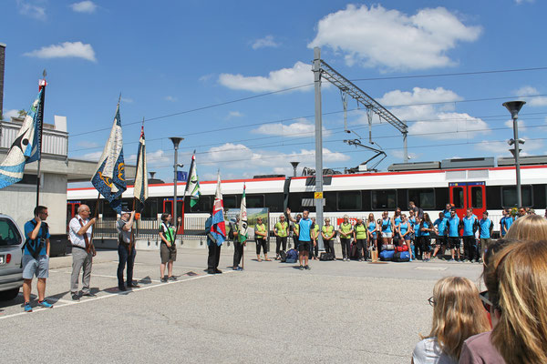 Empfang der Turner vom Eidg. Turnfest Bahnhof Kölliken 23. Juni 2019
