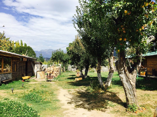 Futaleufu - Garten des Hostels