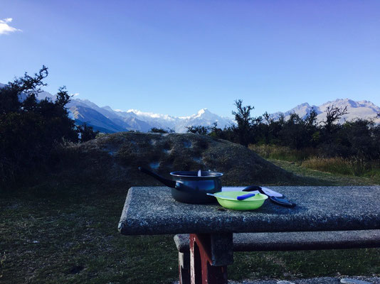 Around Mount Cook - Nachtessen