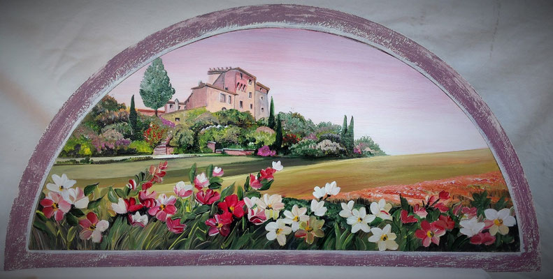 QO 167 QUADRO SU CORNICE A MEZZALUNA