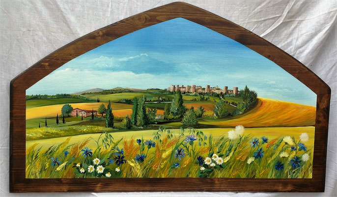QP 182 QUADRO SU LEGNO CON CORNICE RICAVATA