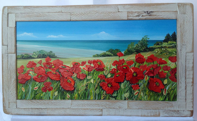 M 45 Quadro con cornice sbiancata - misure a scelta