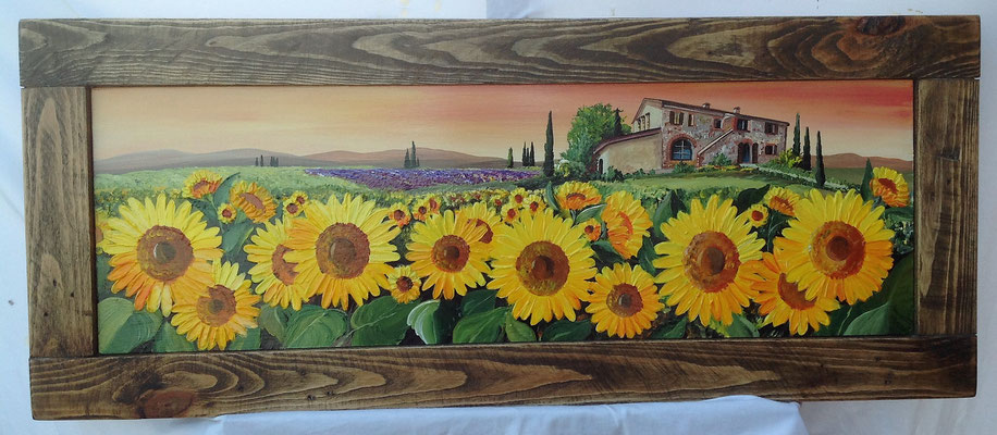 QP 198 QUADRO CON CORNICE IN LEGNO INVECCHIATO - TUTTE LE MISURE