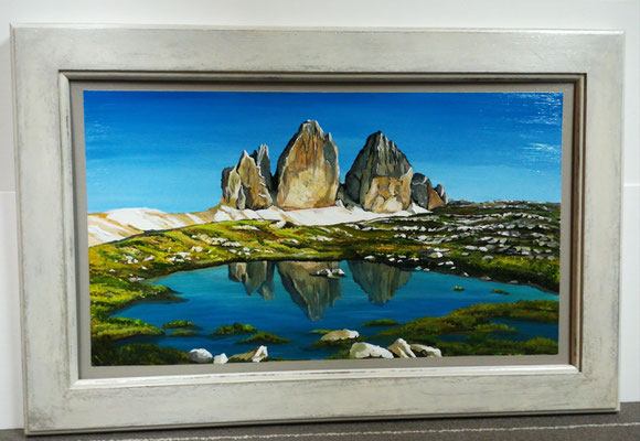 QP 233 QUADRO   CON CORNICE BIANCA MISURE A SCELTA