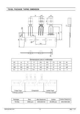 2SA1020（TO-92L）トランジスタ | JSCJ製