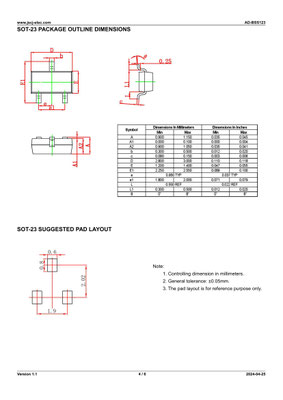 AD-BSS123（SOT-23）車載グレードMOSFET | JSCJ製
