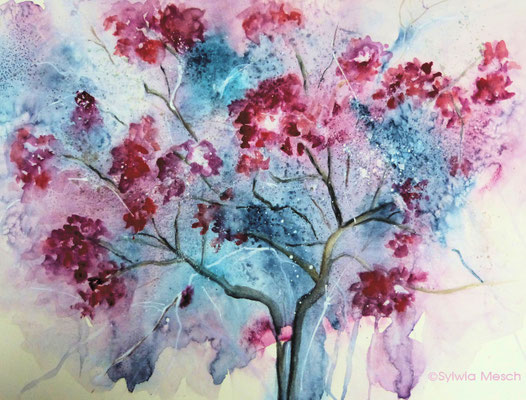 Blumen Aquarell (Verkauft)