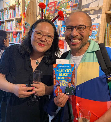 Dean Atta and I at Papercat Bookshop
