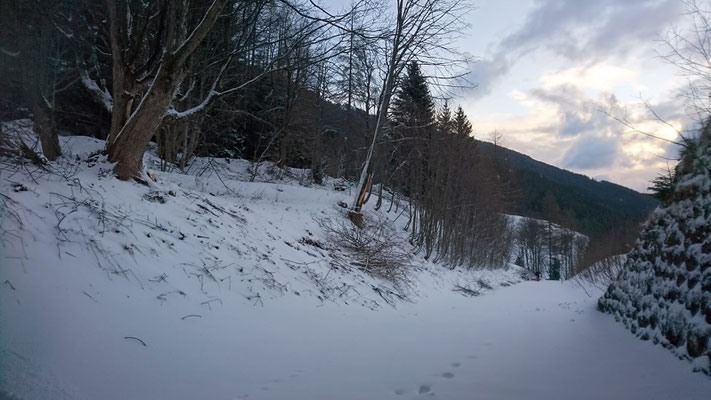 Zu Beginn des Arbeitseinsatzes konnte man noch einmal den Sonnenaufgang genießen...