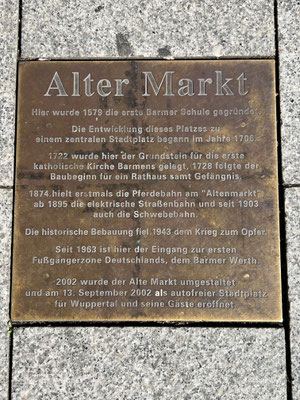 Messingtafel am Platz am Alten Markt