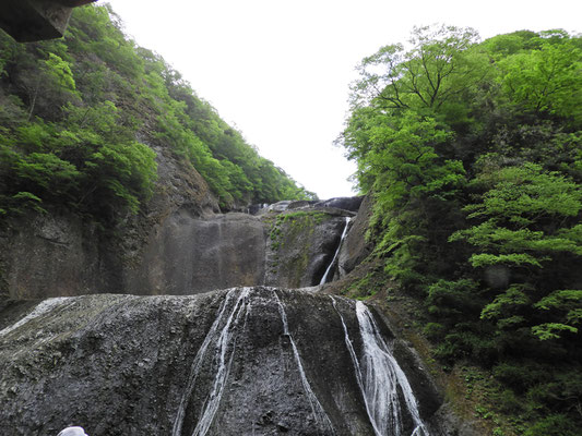 袋田の滝。水量が少ないですね～。