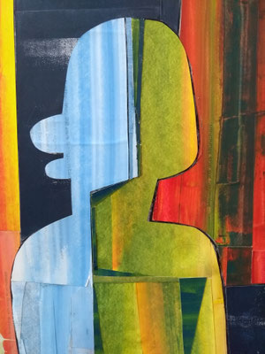 kleine Figur, 30x40cm, 2020, verk