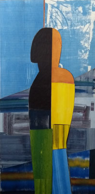 Figur im Raum, 50x100cm, 2020, lockdown