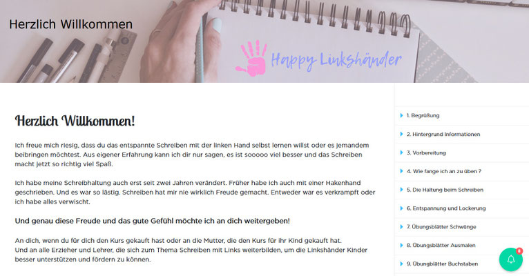 Online Kurs- Linkshänder richtig fördern