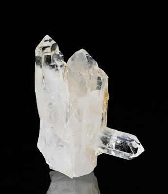 Quarz-Grüppchen, H: 3 cm, Fundort: Piz Runal; Sammlung: Steve Frei