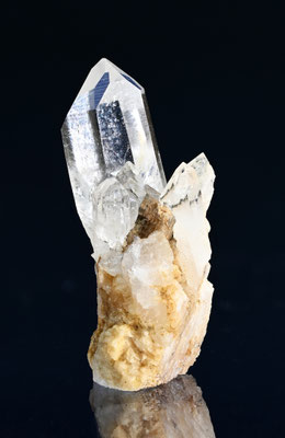 Quarz-Spitze, H: 5 cm, Fundort: Piz Runal; Sammlung: Steve Frei