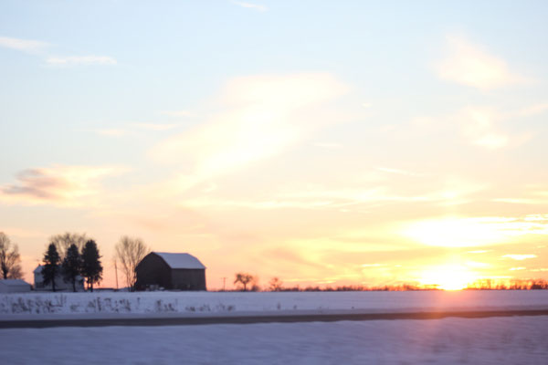 A barren winter landscape in NW Ohio.