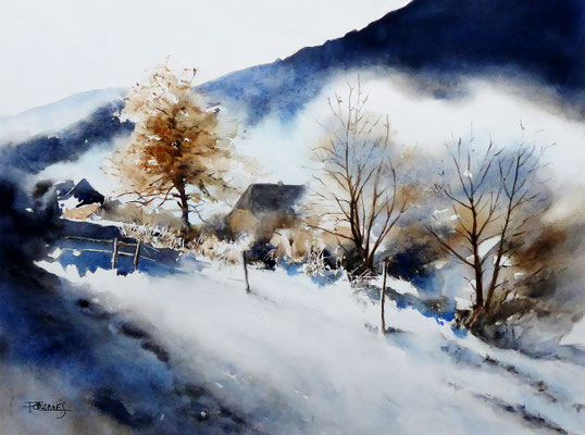 Brume bleue - 56x66 cm