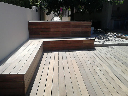 Conception d'un banc en lames de terrasse bois
