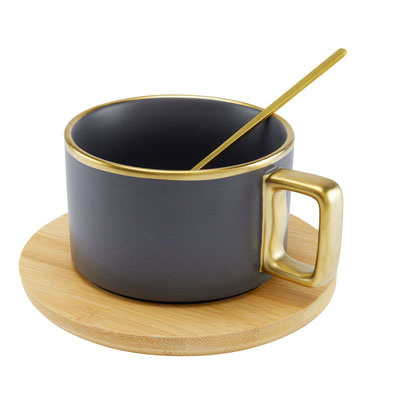 Taza Mabum en gris, blanco y negro