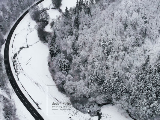 Winter im Vogtland aus der Luft, Drohnenbilder