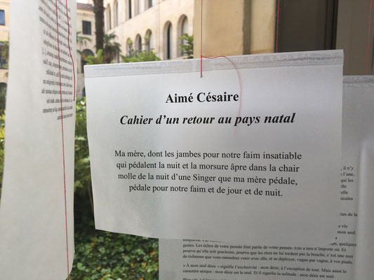 "Motif littéraire / Motif textile", Aimé Césaire