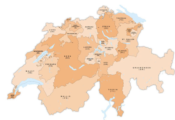 Karte Kantone Schweiz wikipeidia klick +++