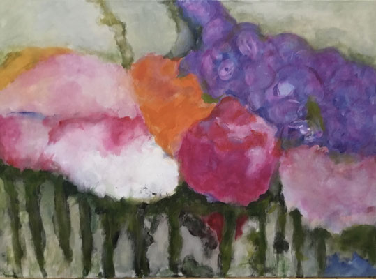 Sommer, frei nach Klaus Fussmann, Acryl auf Leinwand, 50 x 70 cm 