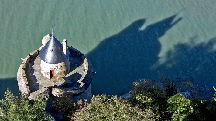 Mont Saint-Michel - Blick vom Vorplatz der Abtei.