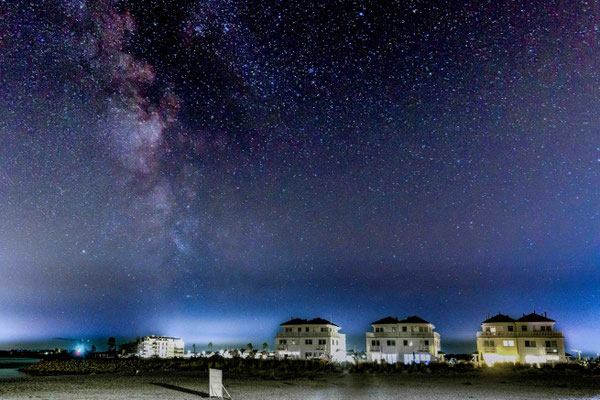 Die Milchstraße über dem Ostseeresort Olpenitz, 29.08.2019
