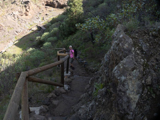El Paso La Palma Pfad Petroglyphen