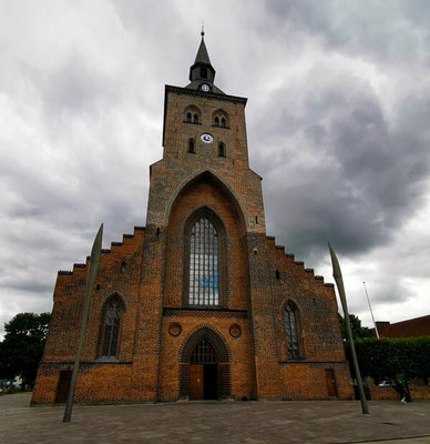 Eingang der Sankt Knuds Kirke in Odense auf der Insel Fünen