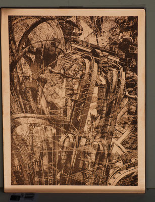 cuivre 15x20 cm aquatinte colophane papier gélatiné Dragon. Anne Roulant