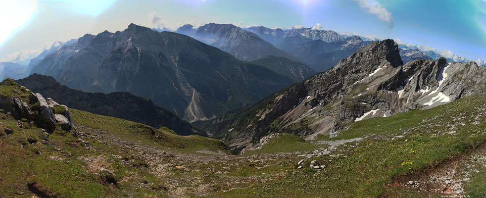 von der Karwendelgrube in Richtung Österreich