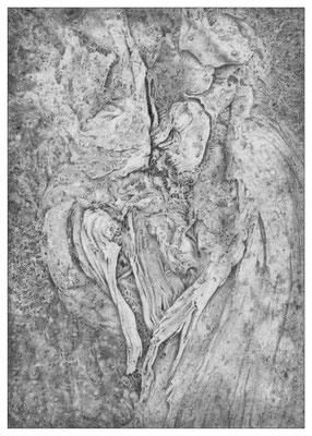 "Baum-TX-03", Graphit, 12,0 x 17,0 cm, 2021 (Z-048)