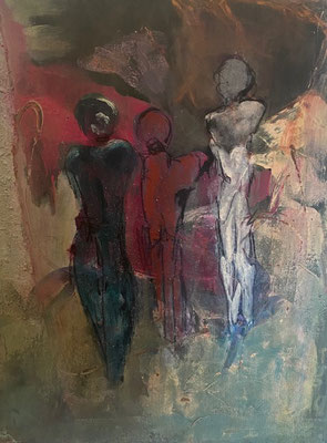 Abgang Acryl auf Leinwand, 40 x 50