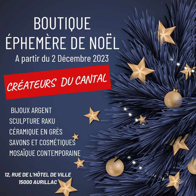 Boutique éphémère de Noël à Aurillac 2023
