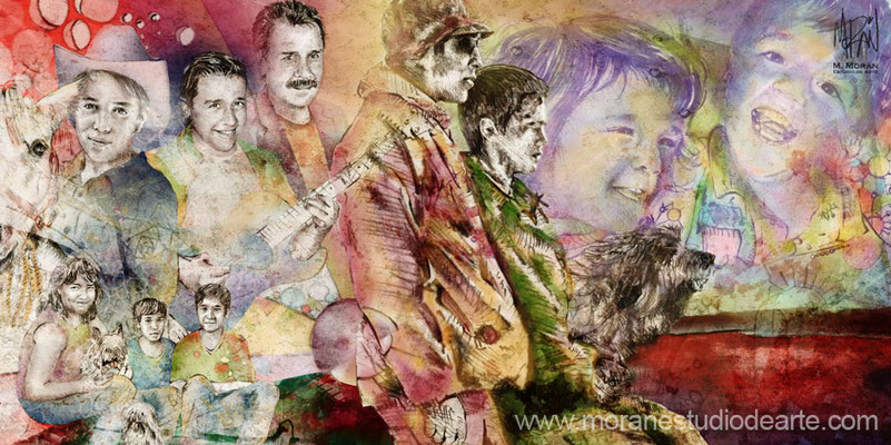 decoracion de interiores retrato historia familiar 